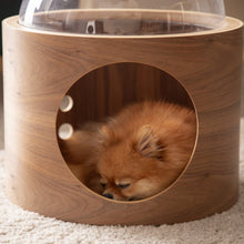 画像をギャラリービューアに読み込む, 【猫用(小型犬)】ベッド MYZOO-宇宙船GAMMA(ウォールナット素材)