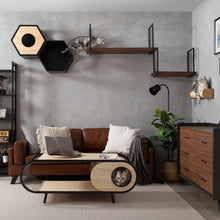 画像をギャラリービューアに読み込む, 【猫用】キャットステップ・ウォールシェルフ MYZOO-AVENUE(ウォールナット)