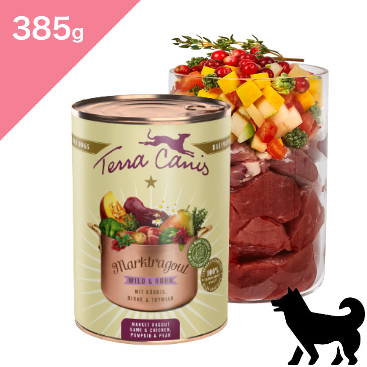 正規品【犬用】TerraCanis テラカニス マーケットラグー 鹿肉&チキン ドッグ ドッグフード ウェットフード コンプリート食（TerraCanis Market Ragout Venison Chicken Pear Wetfood）