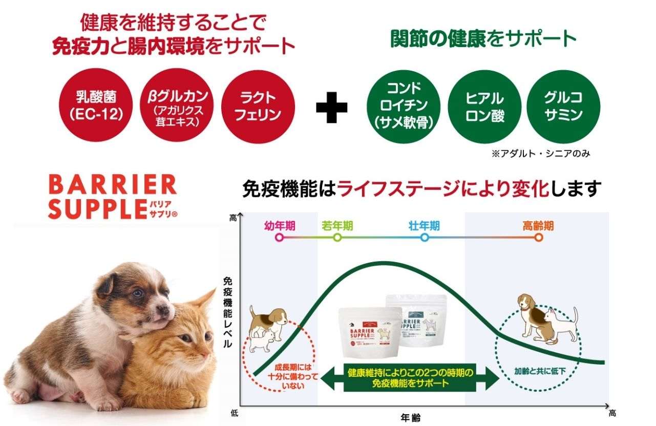 バリアサプリ　アダルトシニア　500gx2袋　高齢犬　免疫サポート バリアサプリ アダルトシニア | mipet（ミペット） - 厳選された