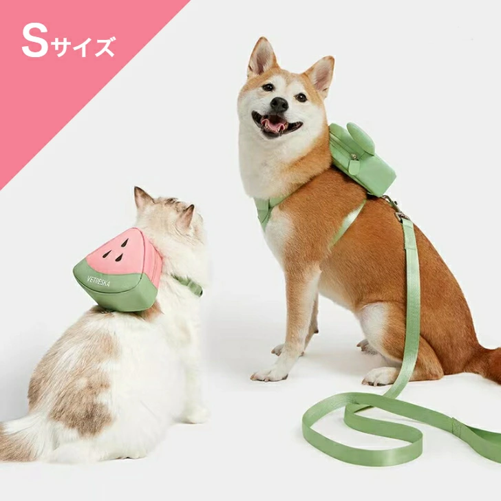 犬猫用】VETRESKA（ベトレスカ） ペットハーネス リード セット スイカ 